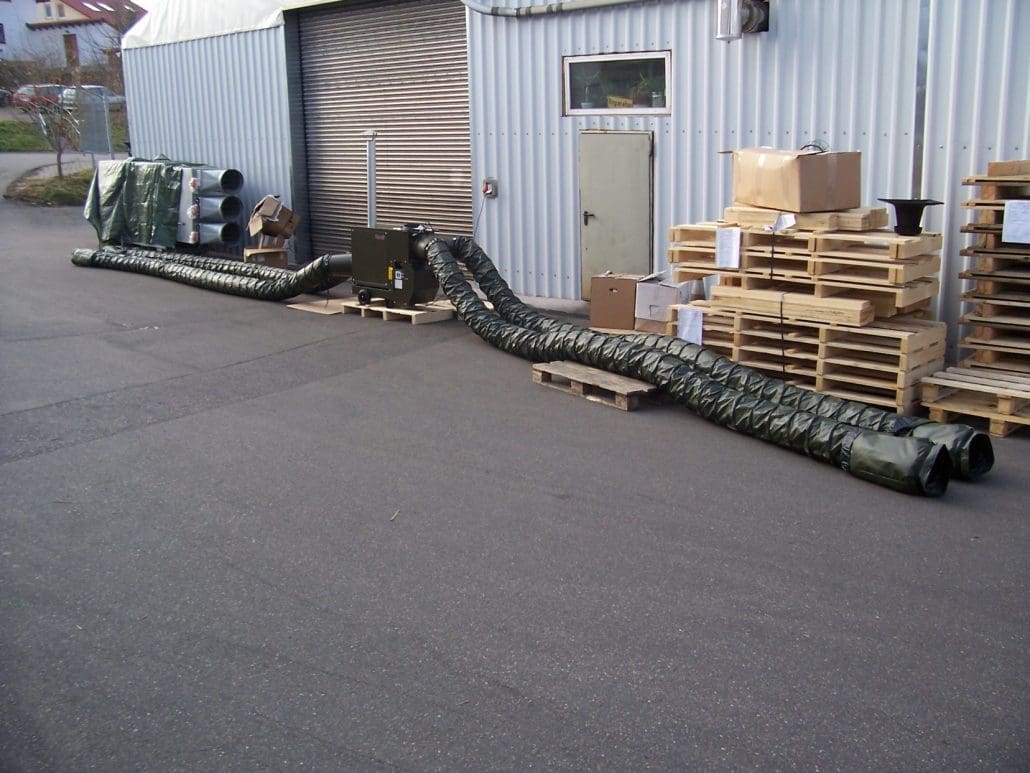 Military grade mobile warm air heaters