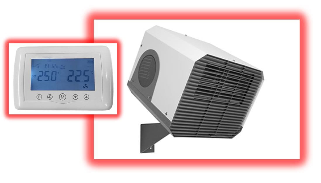 commercial electric wall mounted fan heaters; commercial fan heating