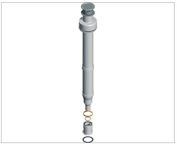 Vertical co-axial flue kit for condensing water heaters from Flexiheat UK; tankless water heater flue kit vertical;