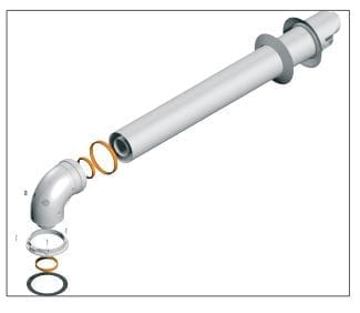 Horizontal Flue Kit - Co-axial room sealed by Flexiheat UK;checkout;mail;ratings;vat;sign;vat;users;checkout