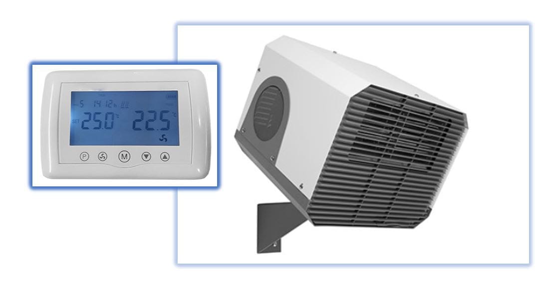 commercial wall hung electric heaters from Flexiheat UK;fan heater wireless; heaters wall mounted; commercial; electrically heated air