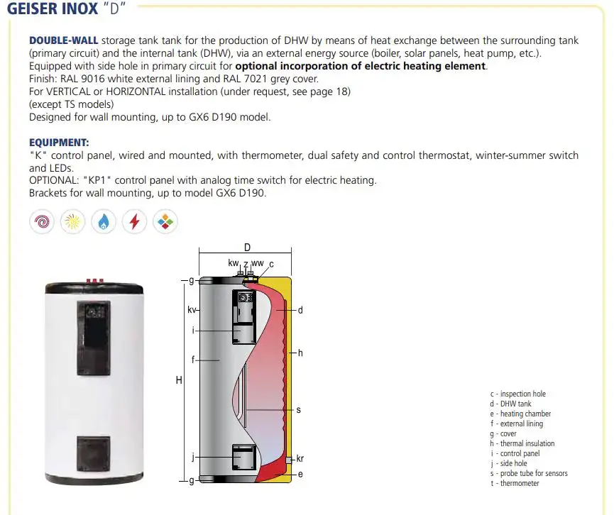 a picture showing unvented hot water cylinders from 60 to 500 litre dimensions Flexiheat UK