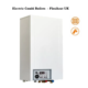 Electric combi boilers or combination boilers for central heating and hot water heating for properties without the need for a hot water cylinder