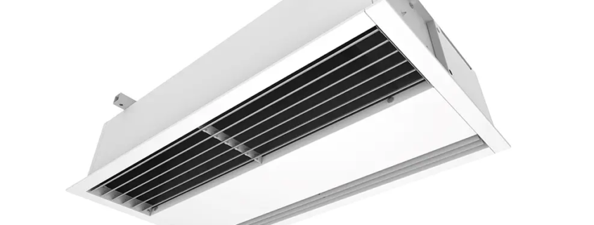recessed air curtains; recessed air curtain heater; recessed mounted air curtain; recessed warm air curtain; ceiling recessed air curtains; recessed electric air curtain