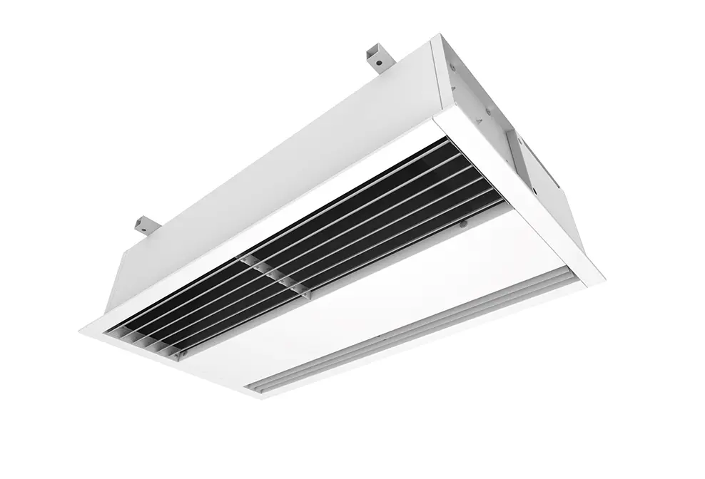 recessed air curtains; recessed air curtain heater; recessed mounted air curtain; recessed warm air curtain; ceiling recessed air curtains; recessed electric air curtain