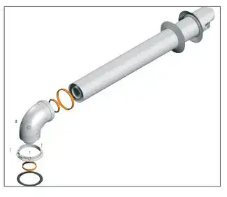 Horizontal flue kit for SF14 domestic hot water units