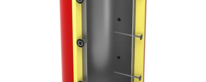 500 Litre buffer tank or vessel with energy class c insulation levels hot water storage for hydronic heating systems