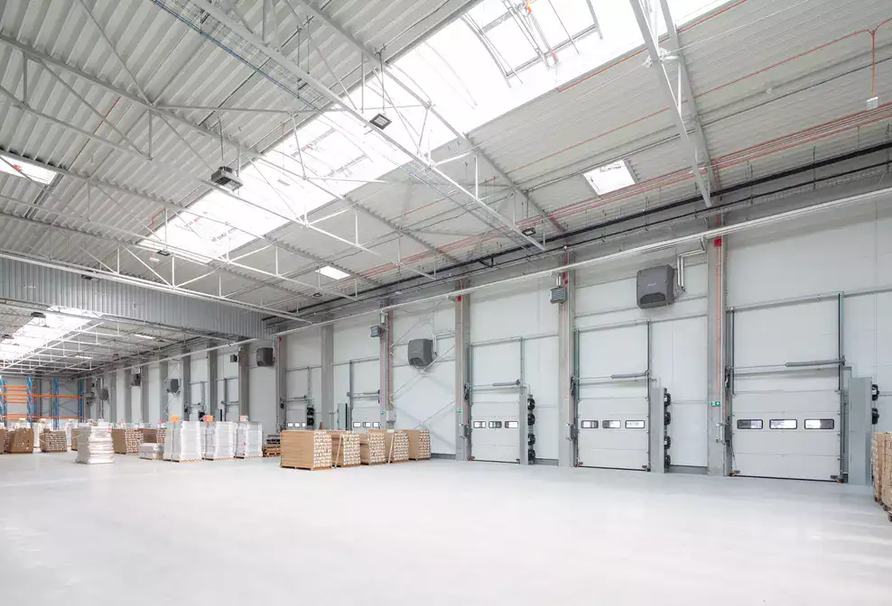 Commercial heat recovery units in a warehouse or factory application Flexiheat UK