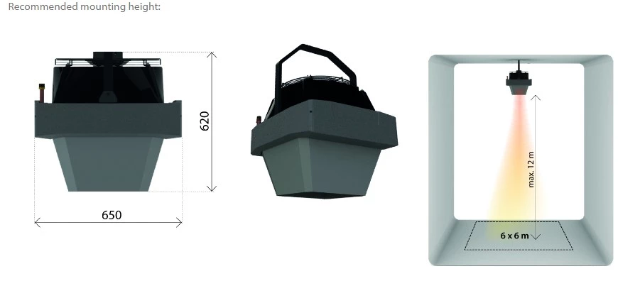 Confuser to increase the air speed and throw for our warm air unit heaters
