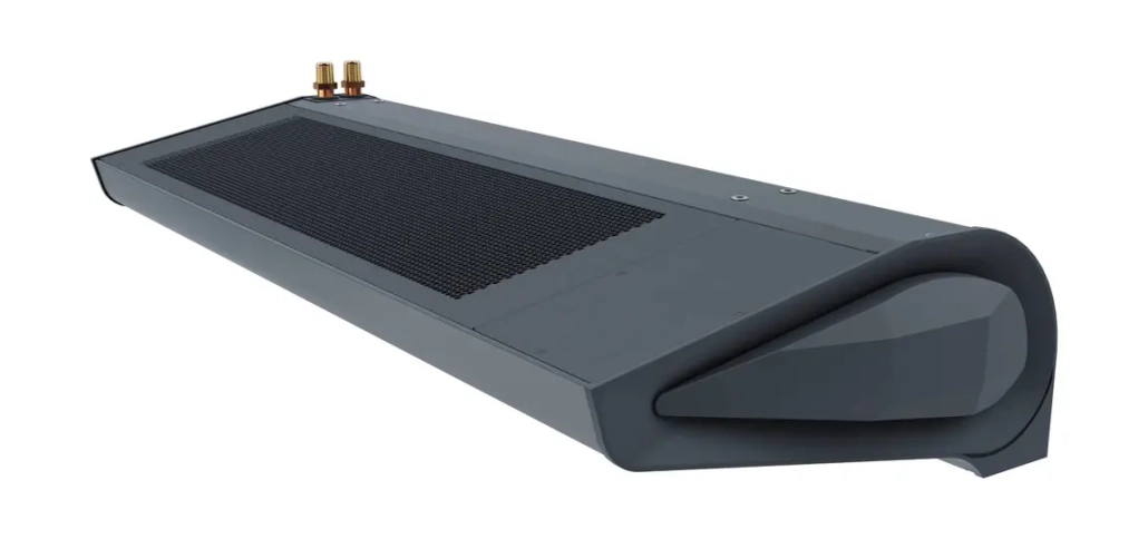 Airstream hot water heated air curtains from Flexiheat UK