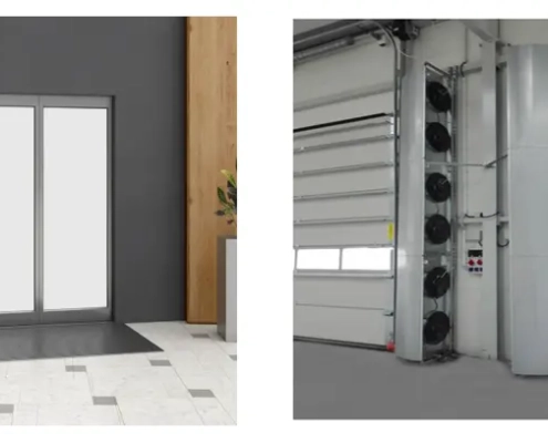 vertical air curtains; vertical door air curtains; industrial vertical air curtains