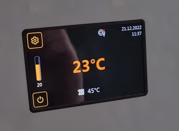 X control panel for our wall hung commercial electric boilers, with full BMS functions from Flexiheat UK