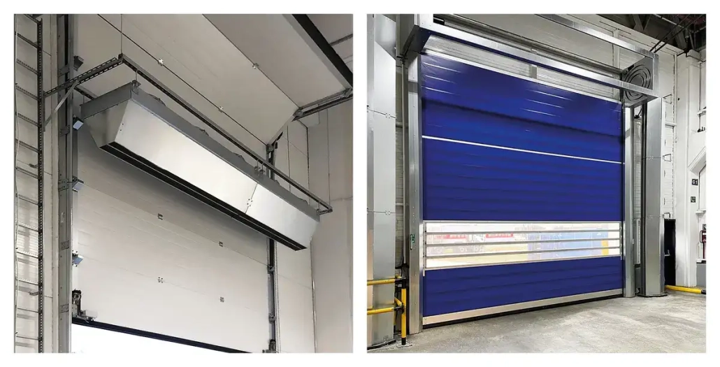 Air curtains industrial - horizontal or vertical install Flexiheat UK