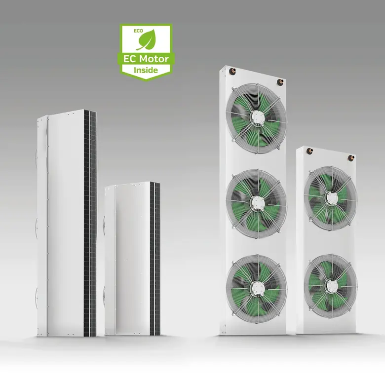Airstream Pro Industrial air curtains with EC fans from Flexiheat UK