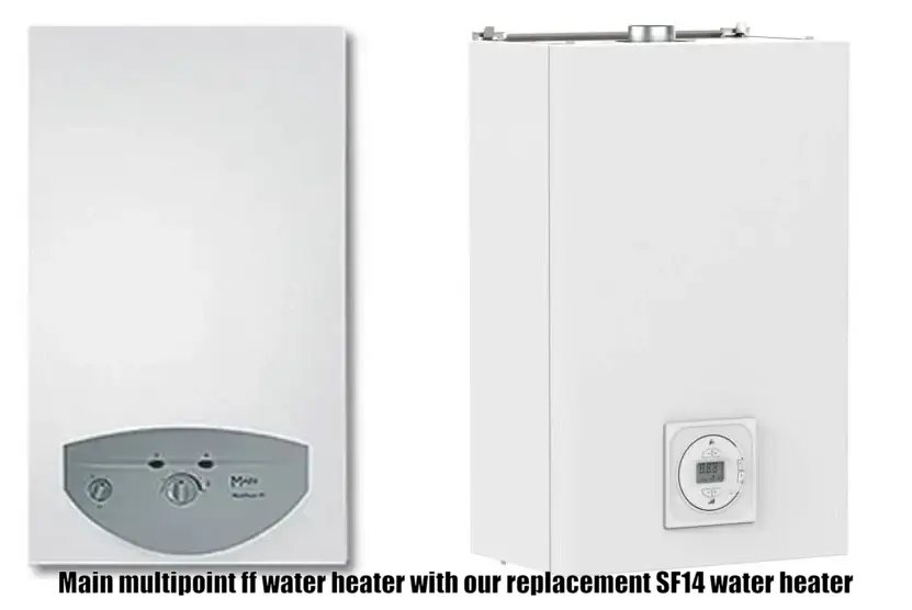 Main multipoint ff water heater with replacement SF14 water heater from Flexiheat UK