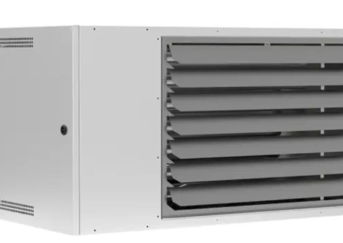 Condensing unit heater range - high efficiency natural gas or LPG warm air unit heater range by Flexiheat UK