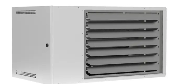 Condensing unit heater range - high efficiency natural gas or LPG warm air unit heater range by Flexiheat UK