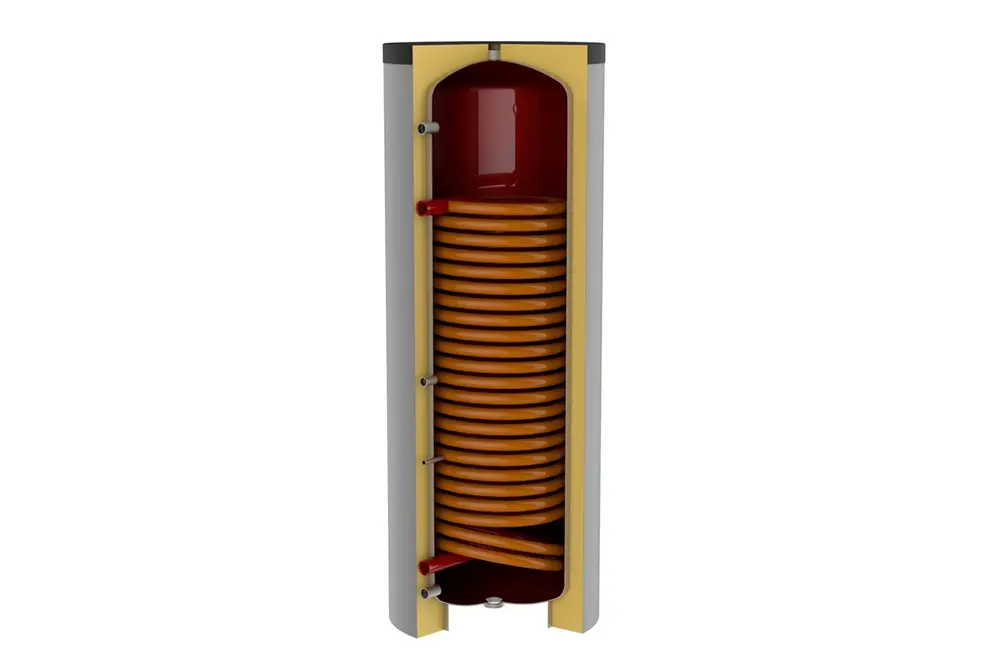 High recovery cylinder range with large heat exchanger coil - from 200 litres to 2000 litres, these rapid or quick recovery hot water cylinders have quick hot water heating recovery times and are ideal for large hot water heating systems from Flexiheat UK