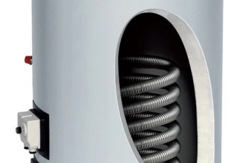 400 Litre indirect unvented cylinder or 400 litre unvented hot water cylinder in stainless steel for the delivery of mains pressure hot water heating with reduce heat loss manufactured insulation for low water heating losses from Flexiheat UK