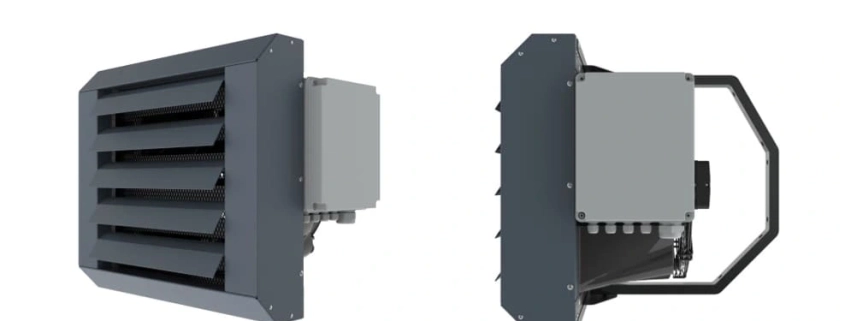 Electric unit heaters from Flexiheat UK this industrial electric unit heater range are a great electric heating solution for warehouses, garages or showrooms with powerful axial fans and PTC heating elements and a full range of thermostat controllers.