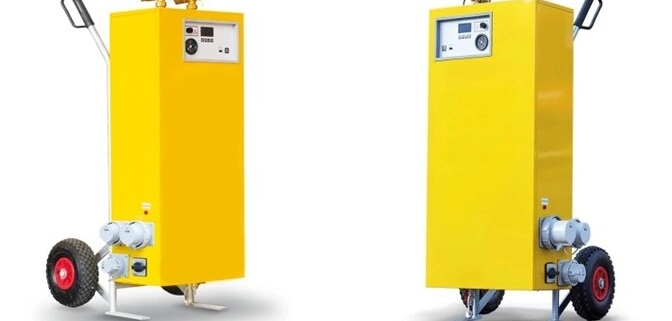 Portable electric boiler range 19kW or 40kW output from flexiheat uk
