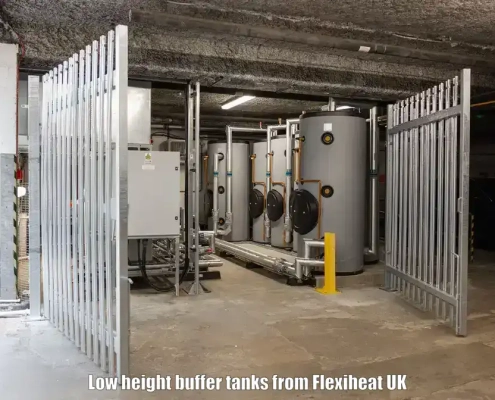 Low height buffer tanks or vessels from 2,000 to 5,000 litres for heating or chilled water services from Flexiheat UK