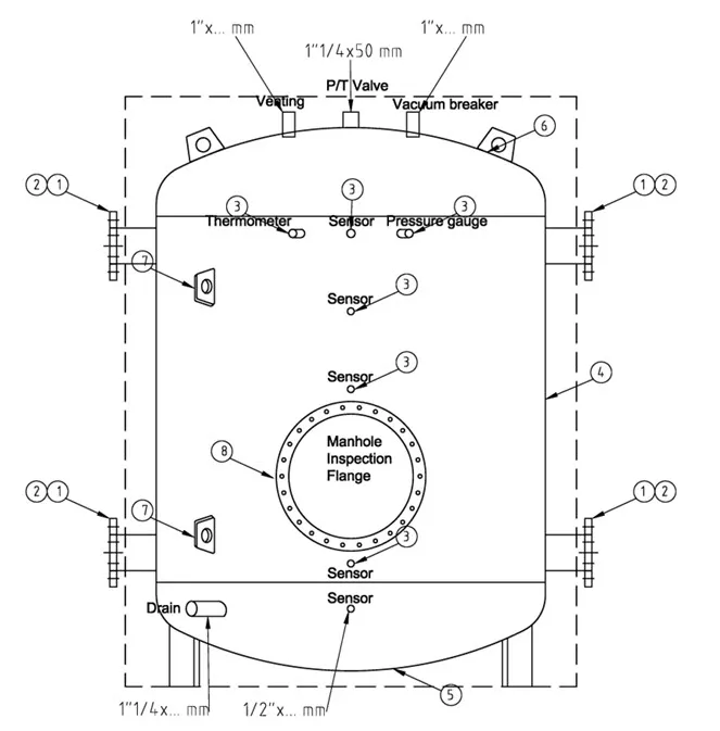 Low height buffer vessels from 2000 to 5000 litres from Flexiheat UK
