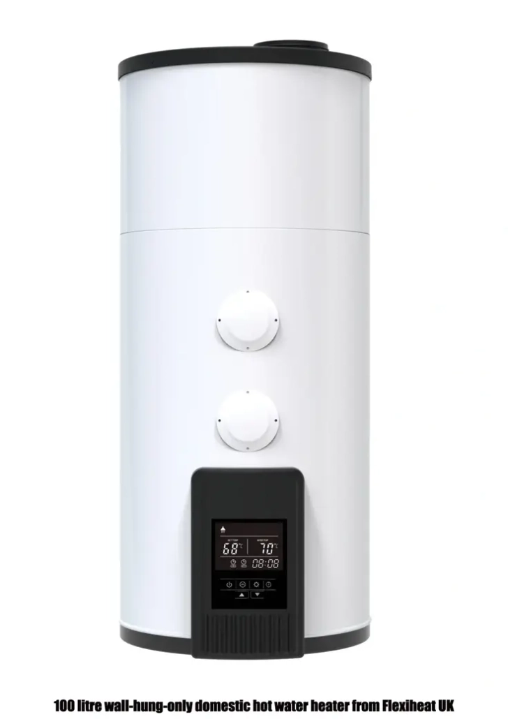 100 litre wall hung only heat pump dhw water heater from flexiheat uk