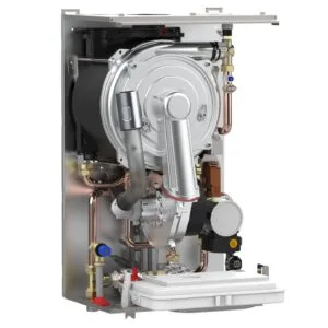 SFK28 water heater for horse showers LPG or natural gas – internal picture showing the detail from Flexiheat UK