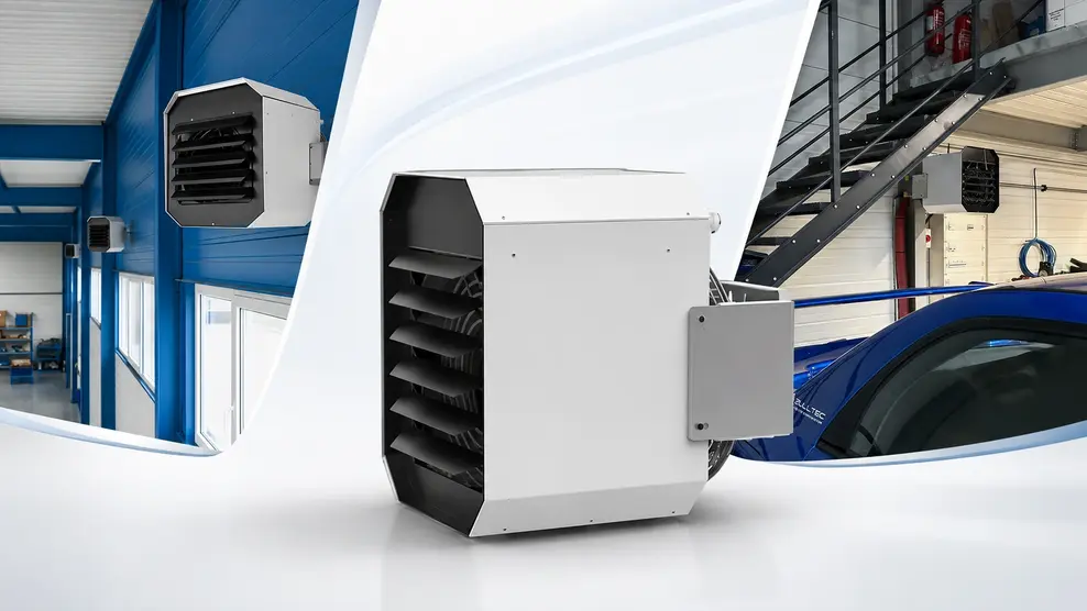Warm air heater electric unit heaters 15kW and 30kW from Flexiheat UK